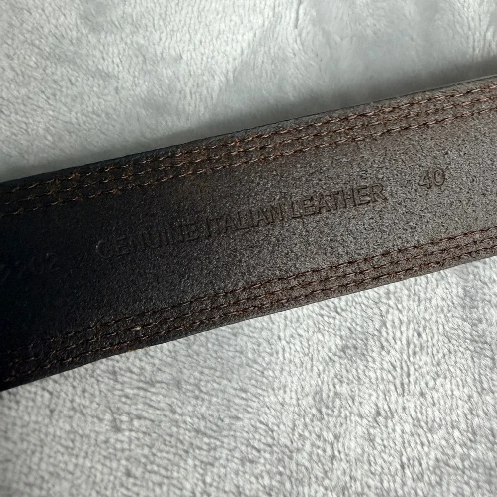 Carhartt Mens Brown Genuine Italian Leather Belt Size 40 Workwear 2202